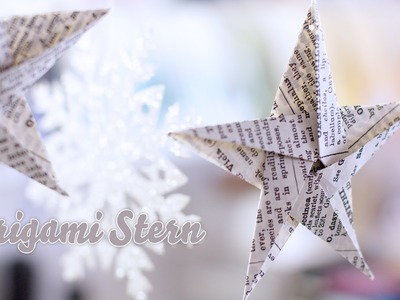 Weihnachtsprojekt - Origami - Stern aus Papier für Weihnachtsbaum