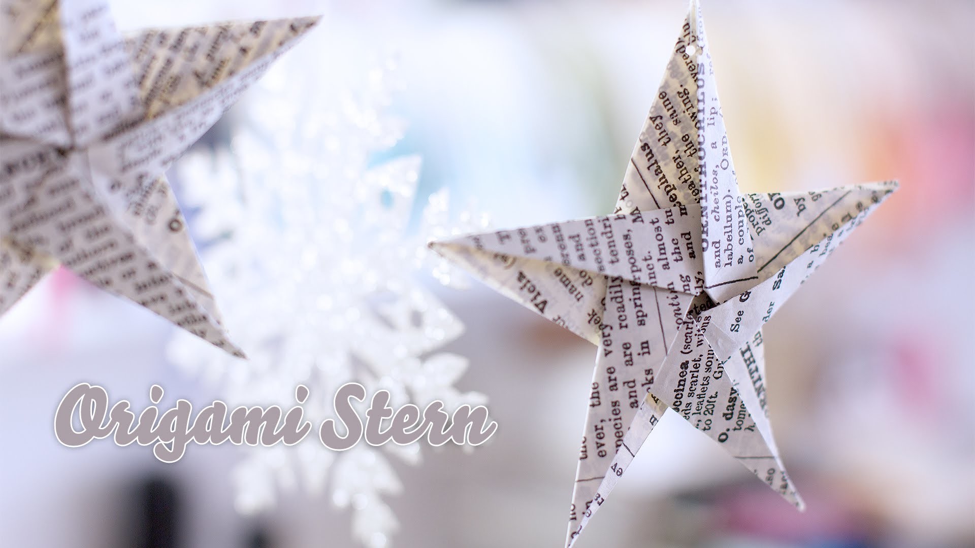 Weihnachtsprojekt - Origami - Stern aus Papier für Weihnachtsbaum
