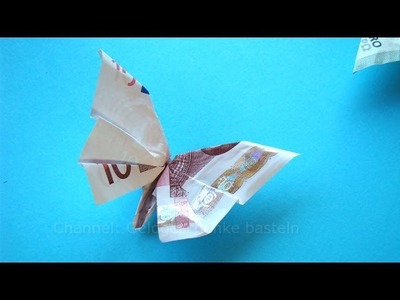 Geldscheine falten für Geldgeschenke: Schmetterling