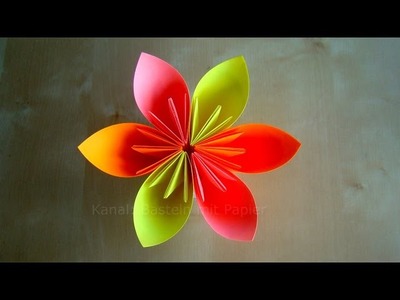 Origami Blumen falten - DIY Blumen basteln mit Papier - Einfache Bastelideen