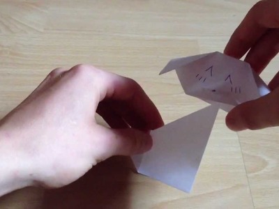 Origami Hündin selber falten - Anleitung für Origamitiere