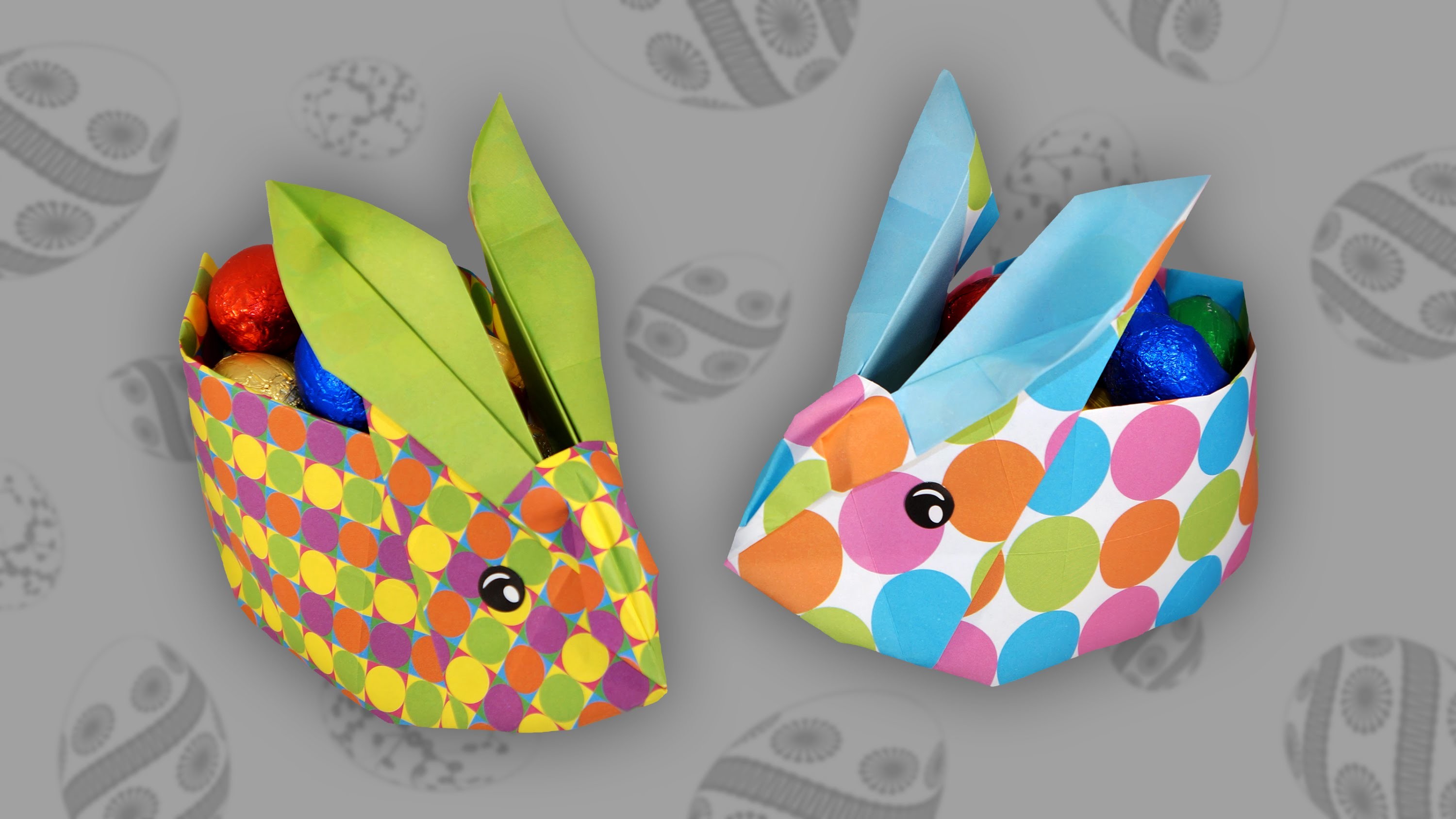 Origami Osterhasenkorb: Easter Bunny Box - Faltanleitung (Live erklärt)