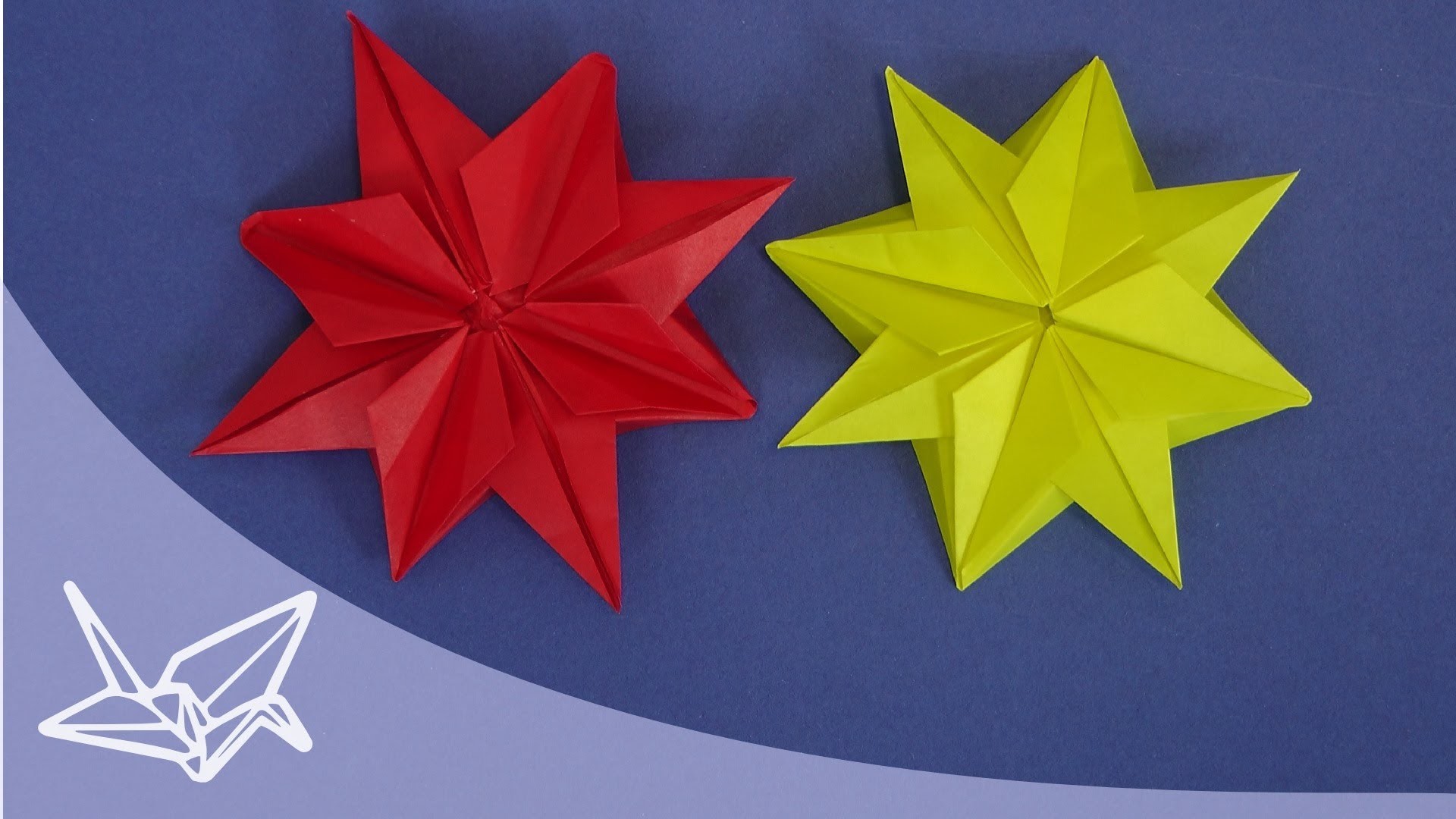 Origami Stern für Weihnachten - Faltanleitung