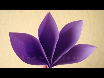 Papier falten: Origami Blume falten