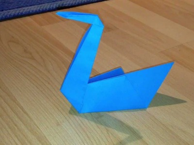 Schwan aus Papier basteln. Origami- Schwan falten