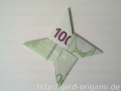 Stern aus zwei Geldscheinen falten - Stern mit Origami - Geldgeschenk