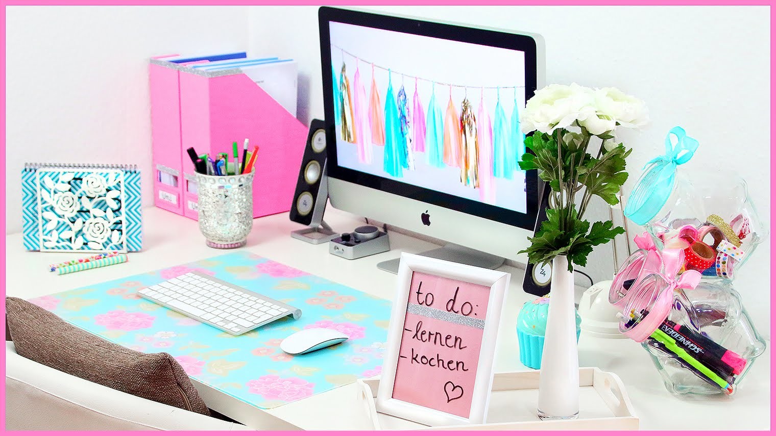 DIY Desk MAKEOVER - Süße & Nützliche Organisation & Dekoration für deinen Schreibtisch