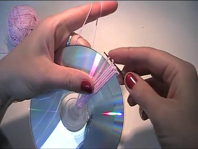 Anleitung - Mit einer CD eine Tasche häkeln 1