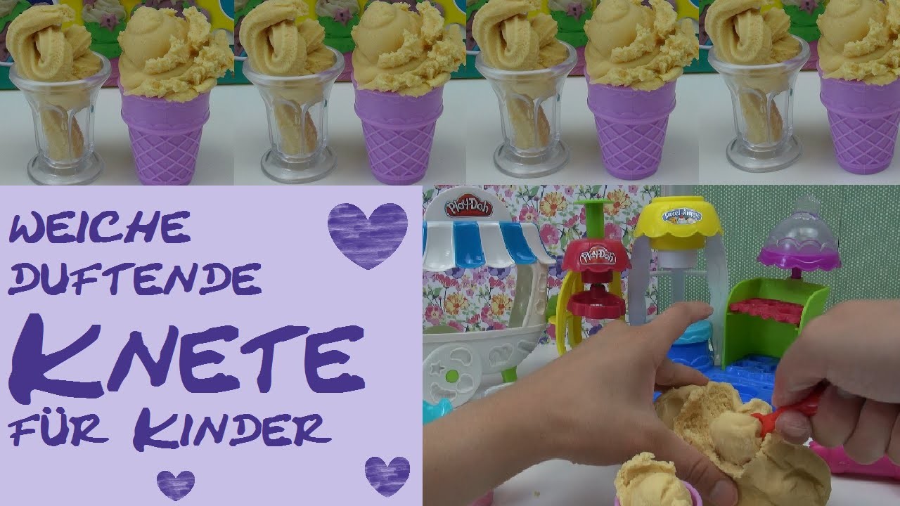 DIY Knete für Play-Doh Eis selbst herstellen - How to make Neapolitan Ice Cream Scented play Doh