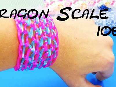 Dragon Scale Rainbow Loom deutsch 10er Drachenschuppen Armband mit KAMM Tutorial | deutsch