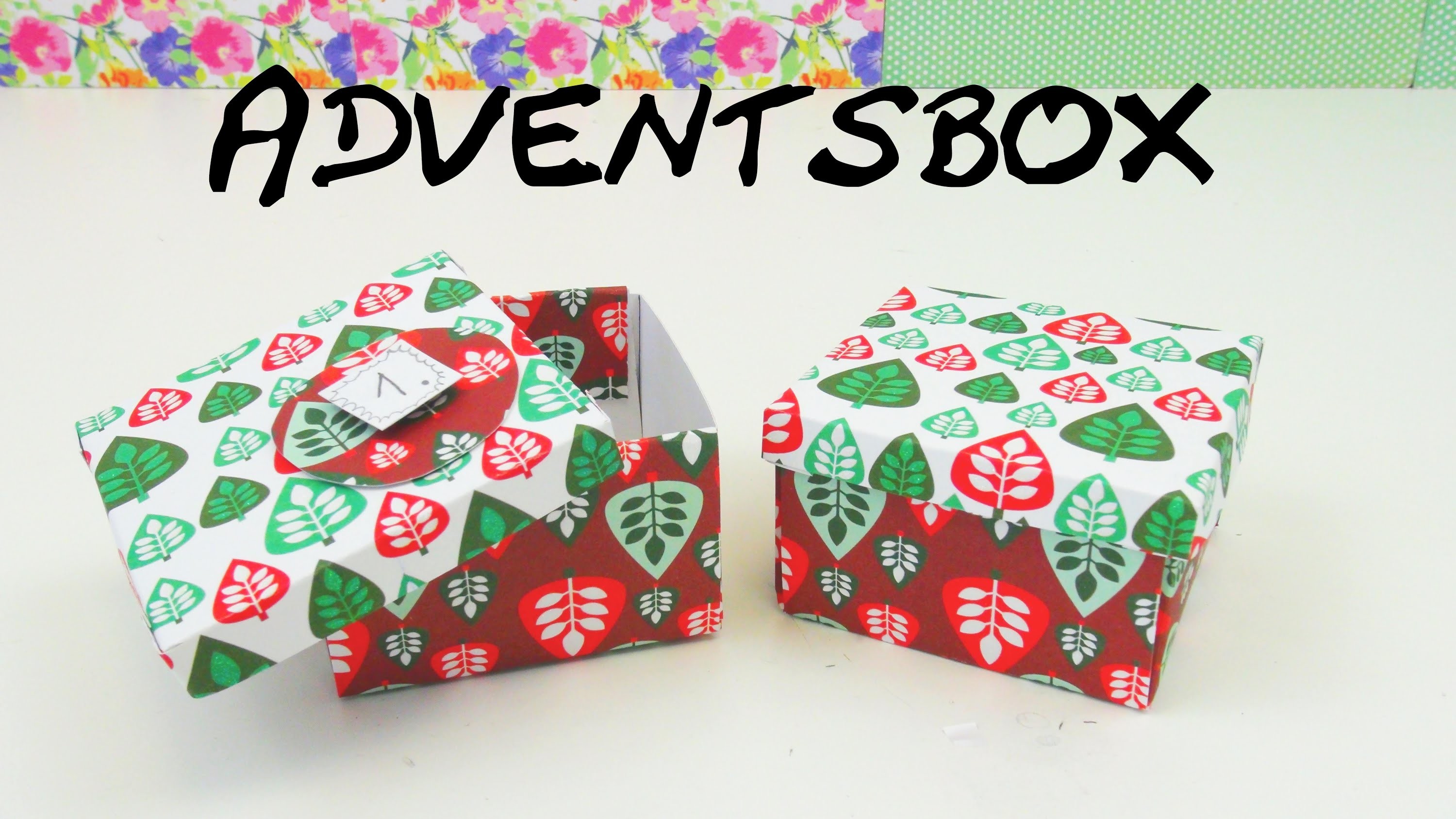 Geschenkbox basteln DIY Weihnachts- Geschenkebox Anleitung Adventskalender Schachtel | deutsch