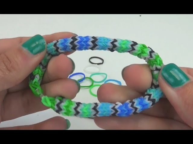 Loom Bands Hexafish deutsch Armband Anleitung How to make a rainbow loom hexafish-armband