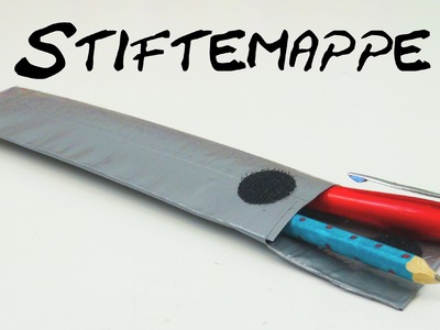 Stiftemappe basteln aus Panzertape. How to make an easy Pencil Case with Duct Tape | deutsch