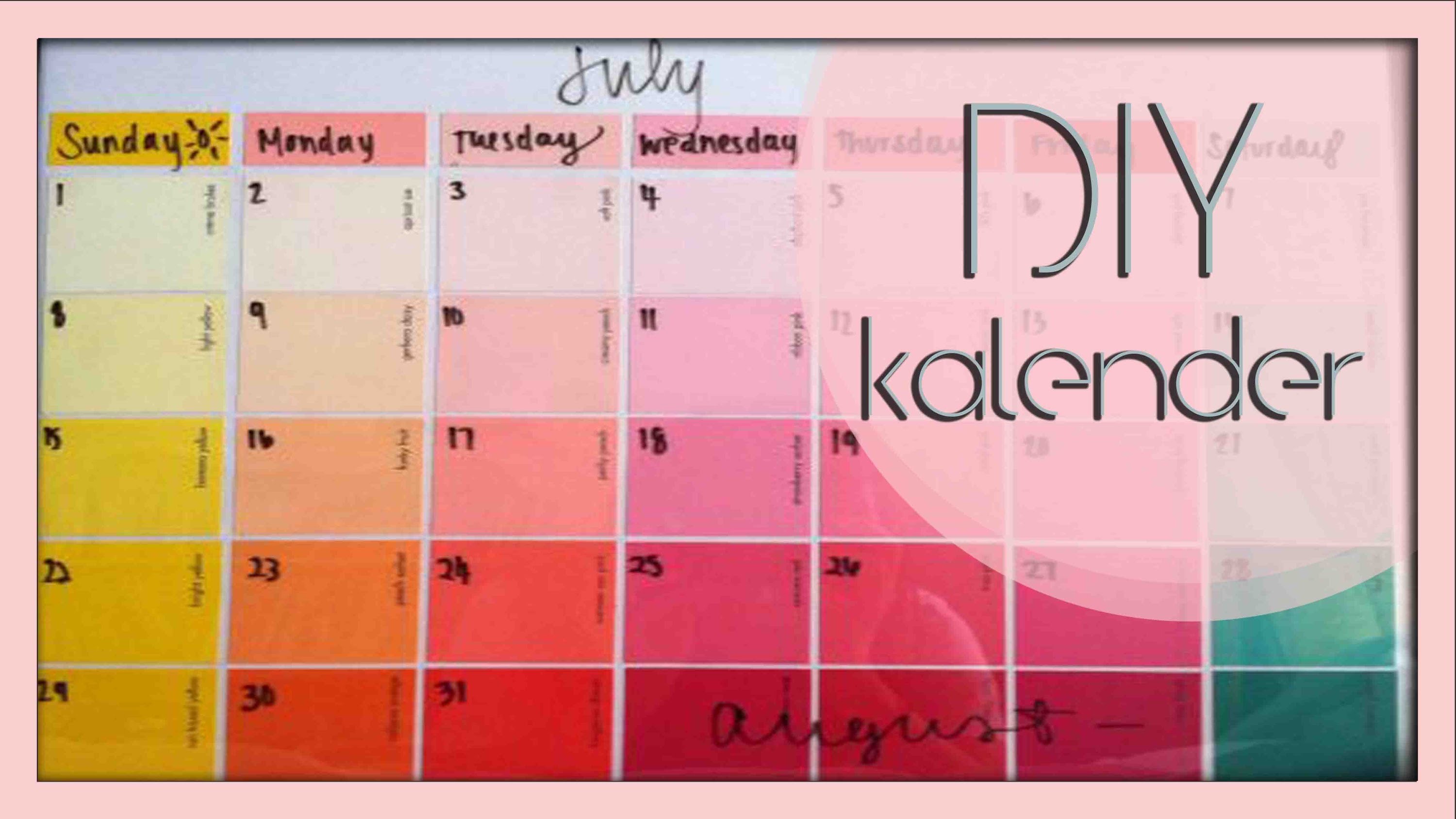 DIY I Kalender, organisation ist alles