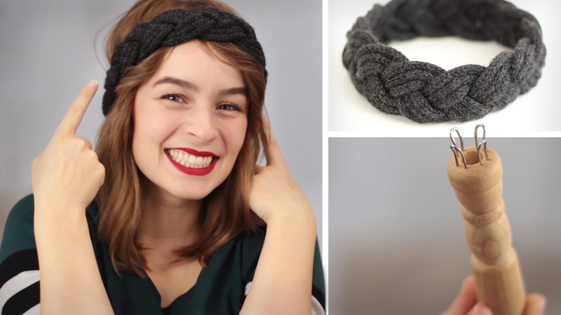 DIY Stirnband flechten aus Strickliesel-Schnüre - Stricken für Anfänger