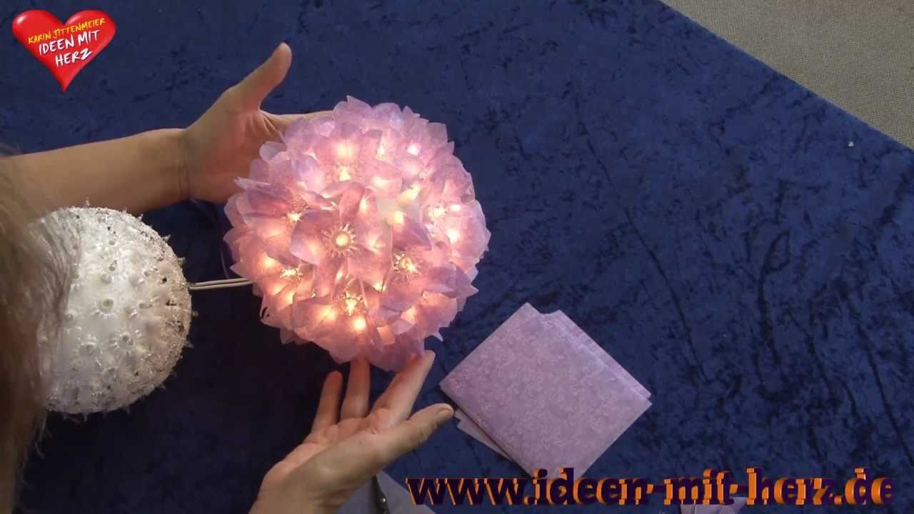 Ideen mit Herz - Fleurogami - Leucht-Blütenkugel