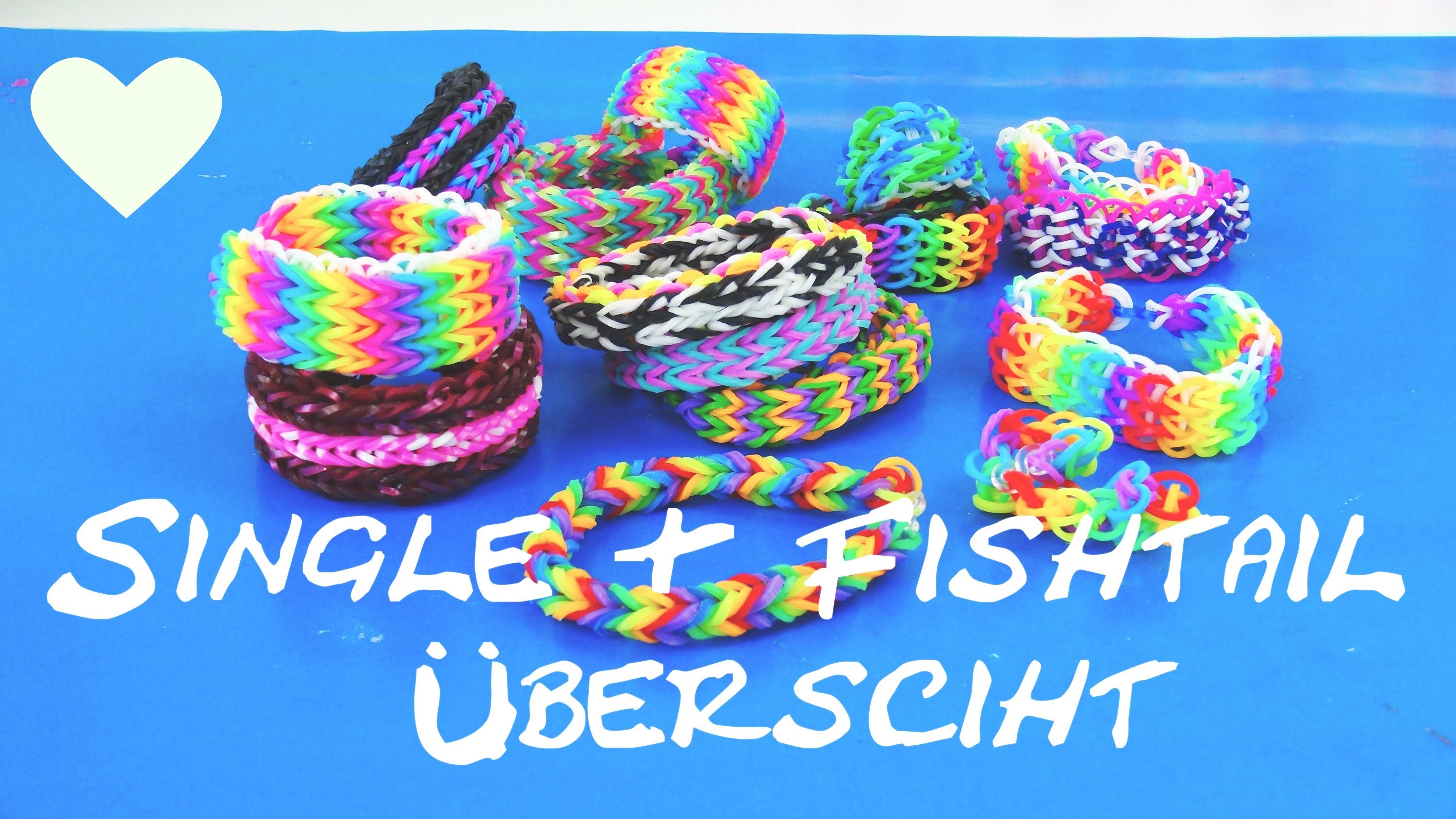 Loom Bands Anleitung deutsch - Welche Fishtail-Armbänder und Single Bracelets gibt es? Übersicht