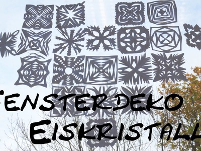Winterliche Eiskristall- Fensterdeko DIY Schneeflocken Weihnachtlicher Dekotipp Anleitung | deutsch