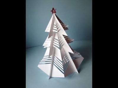 3D-Weihnachtsbaum aus Papier basteln