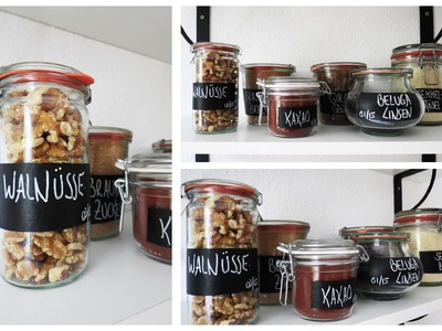 Beschriftete Einmachgläser * Tafelfarbe