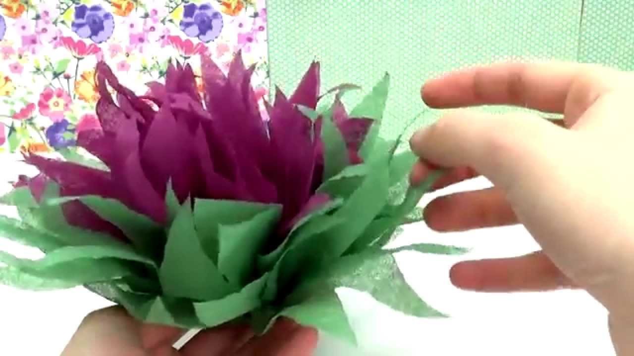 DIY Weihnachtsstern Blume aus Servietten falten Tutorial. Blumen falten Anleitung| deutsch