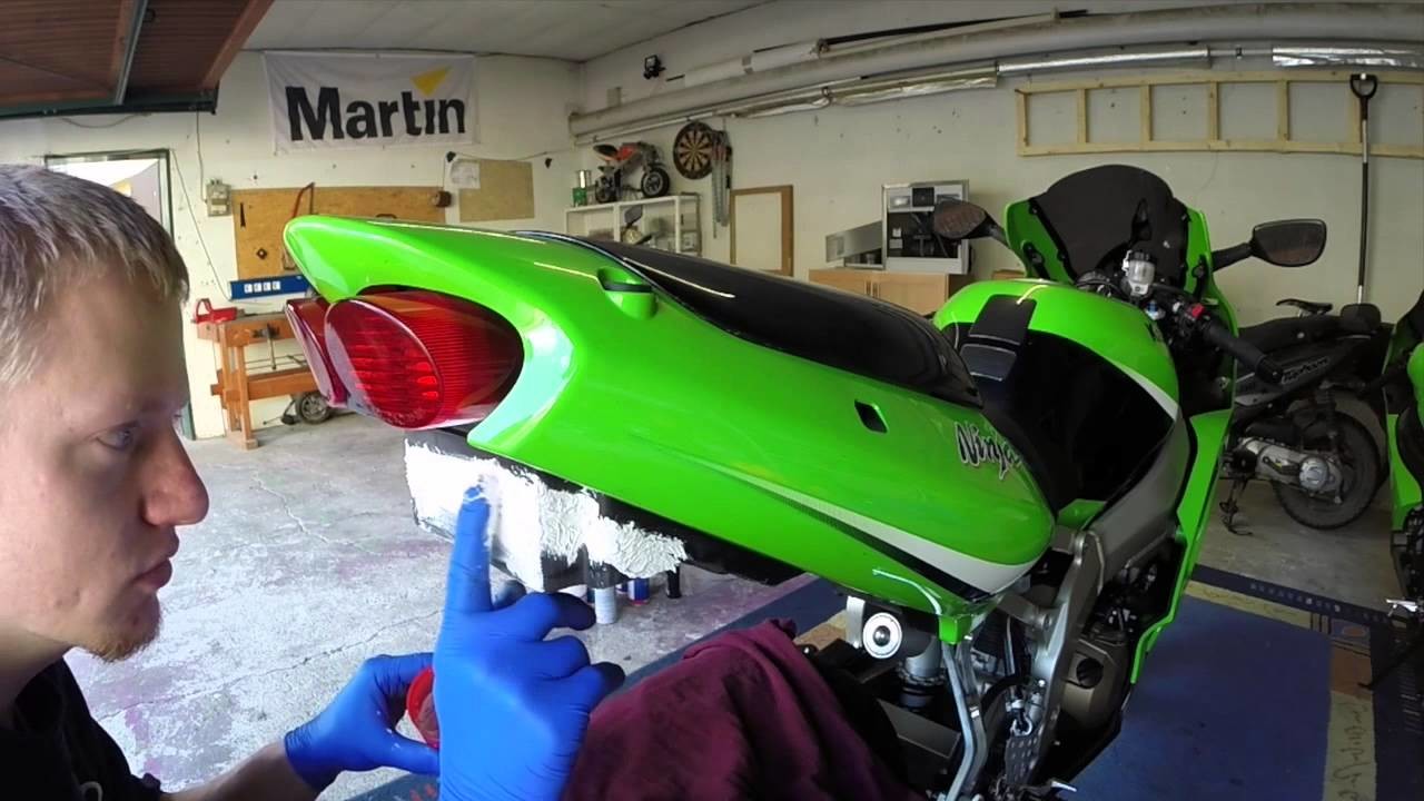 Motorrad Kawasaki ZX636A Umbau Kennzeichenhalter DIY HowTo Tutorial