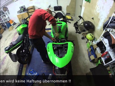 Motorrad Kawasaki ZX636C Heckverkleidung Montage Zeitraffer DIY HowTo Tutorial