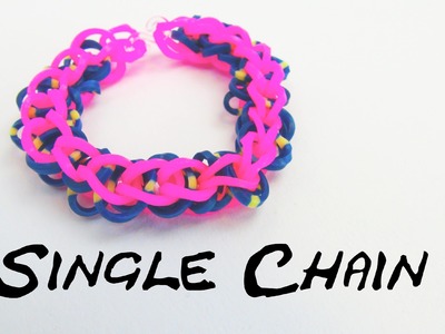 Rainbow Loom Single Chain Kreis Bracelet. Armband mit Kreisen DIY Anleitung | deutsch