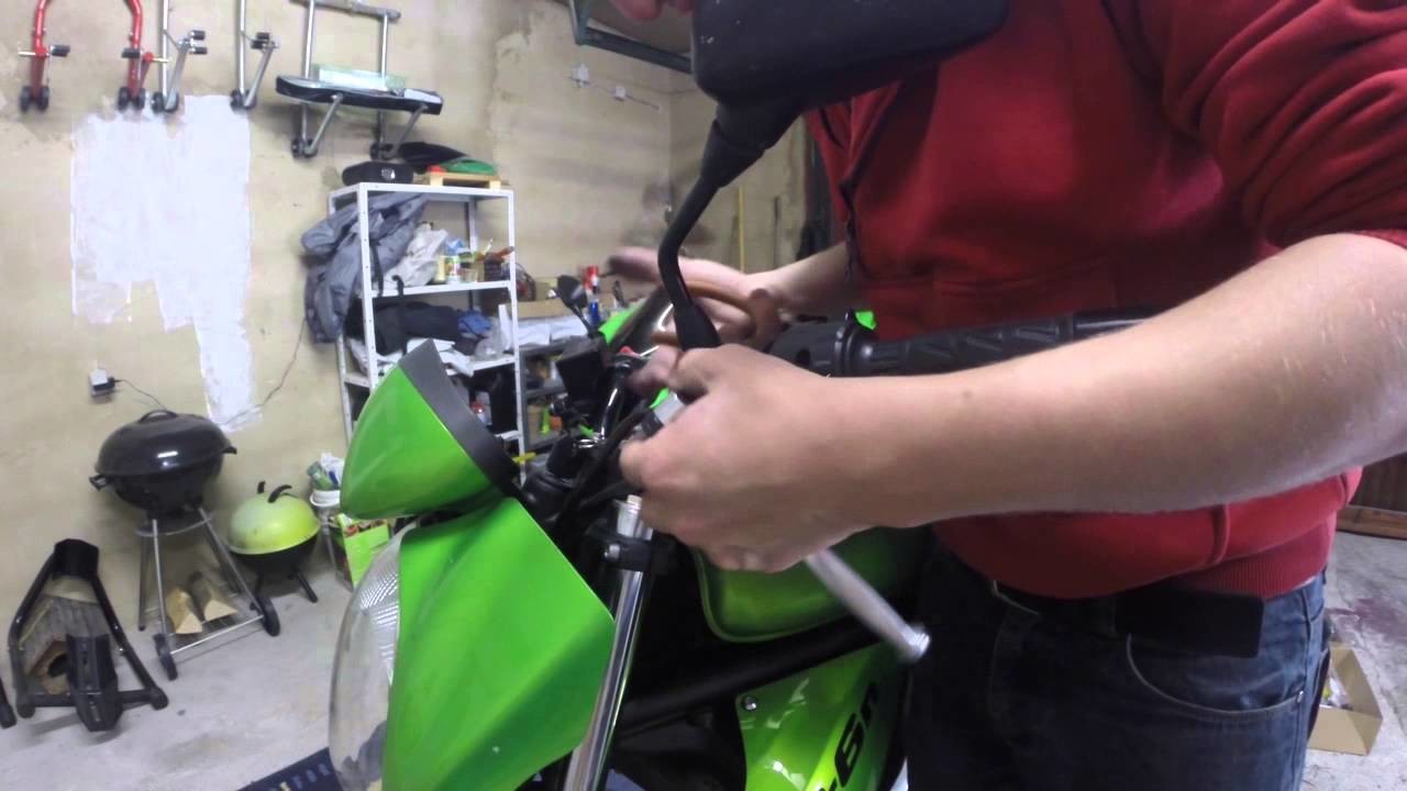 Motorrad Kawasaki ER6N Wechsel Kupplungshebel Armatur DIY HowTo Tutorial