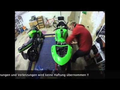 Motorrad Kawasaki ZX636C Heckverkleidung Demontage Zeitraffer DIY HowTo Tutorial