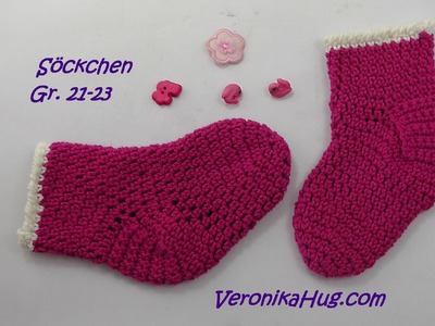 Häkeln - Söckchen - Babysöckchen - Socken - Veronika Hug