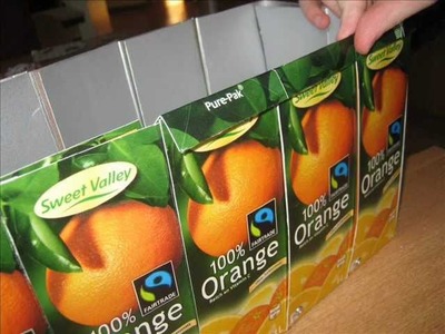 Orangen-tetrapack-tasche