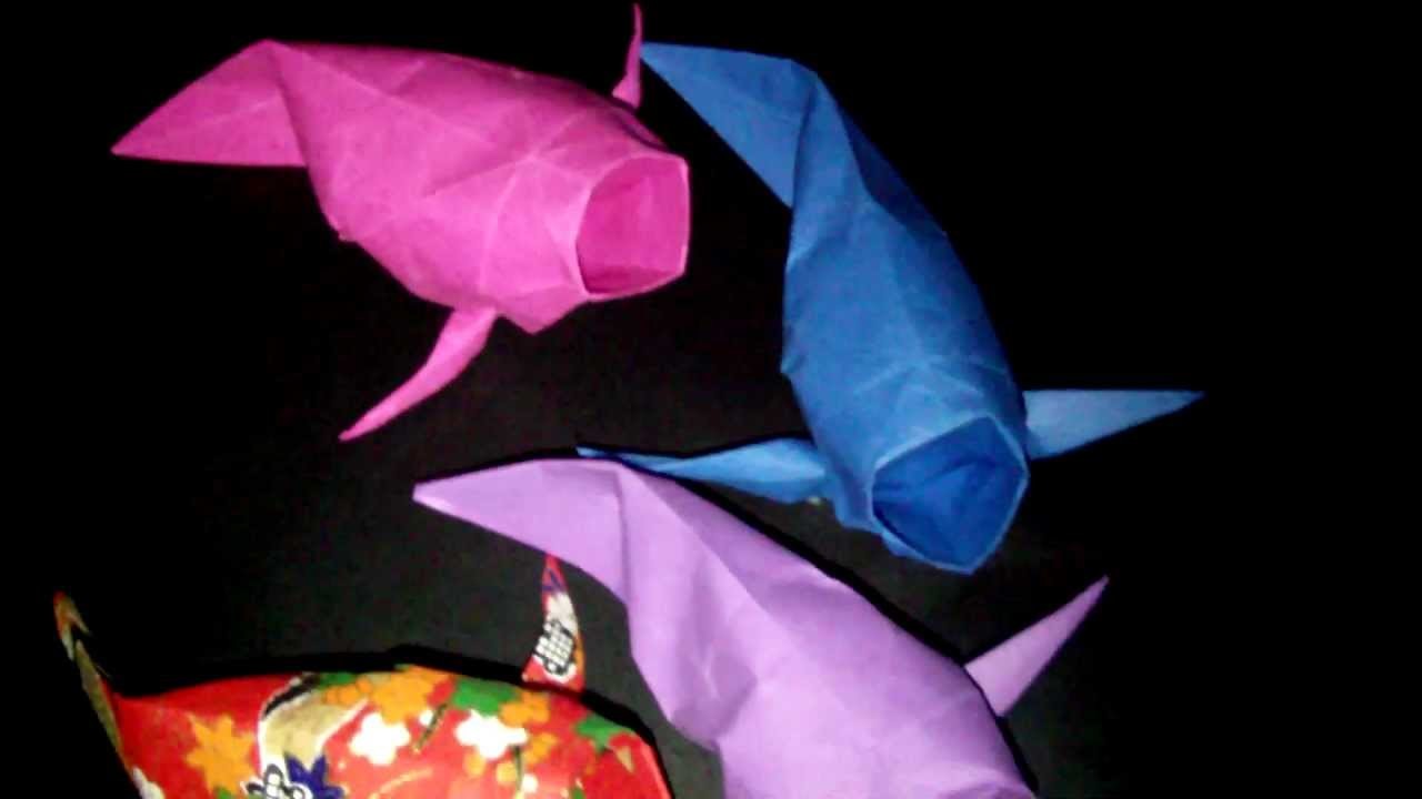Origami Koi Karpfen: Faltanleitungen [HD]