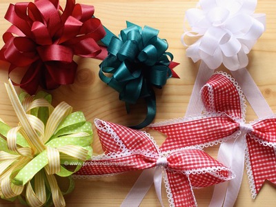 DIY Geschenkschleifen binden. 5 Varianten. © Probiere das mal aus!