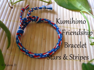 Kumihimo Friendship Bracelet Stars & Stripes