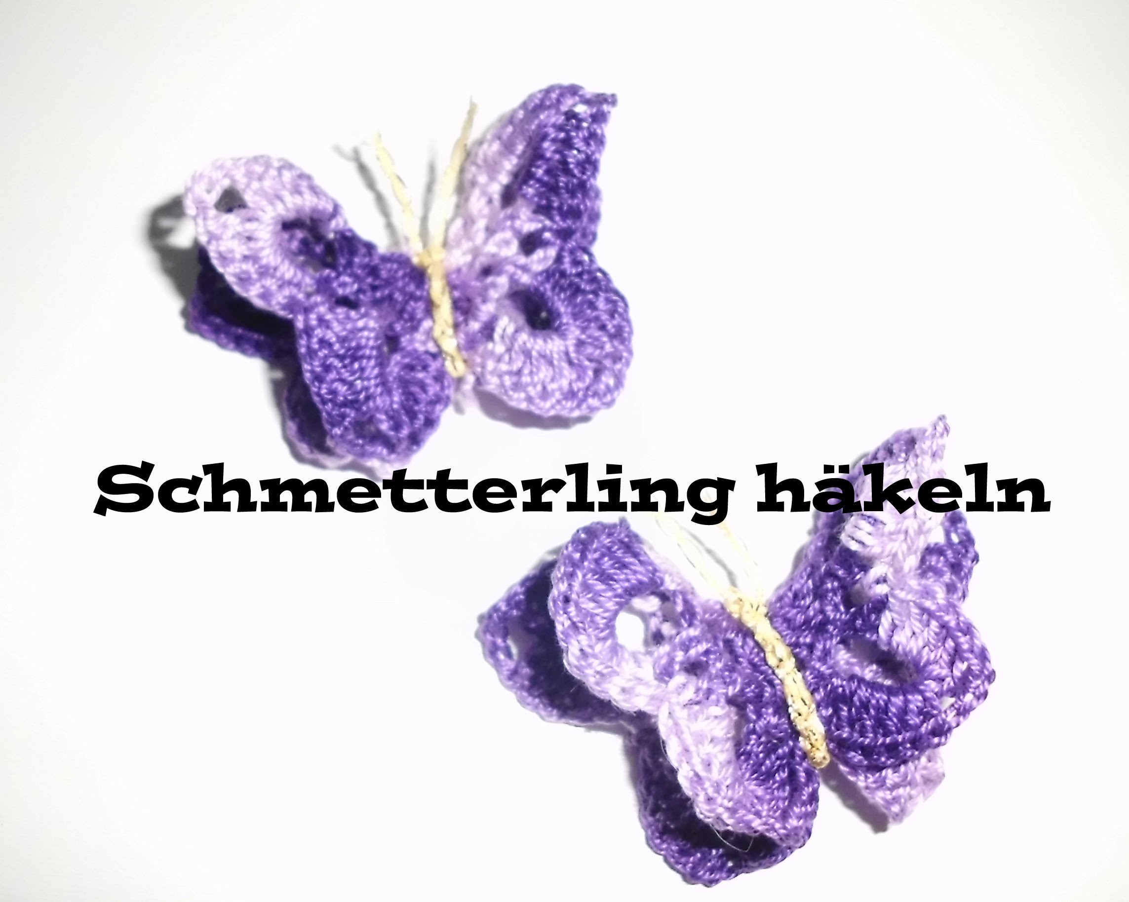 3D Schmetterling häkeln - Applikation oder Tischdeko häkeln