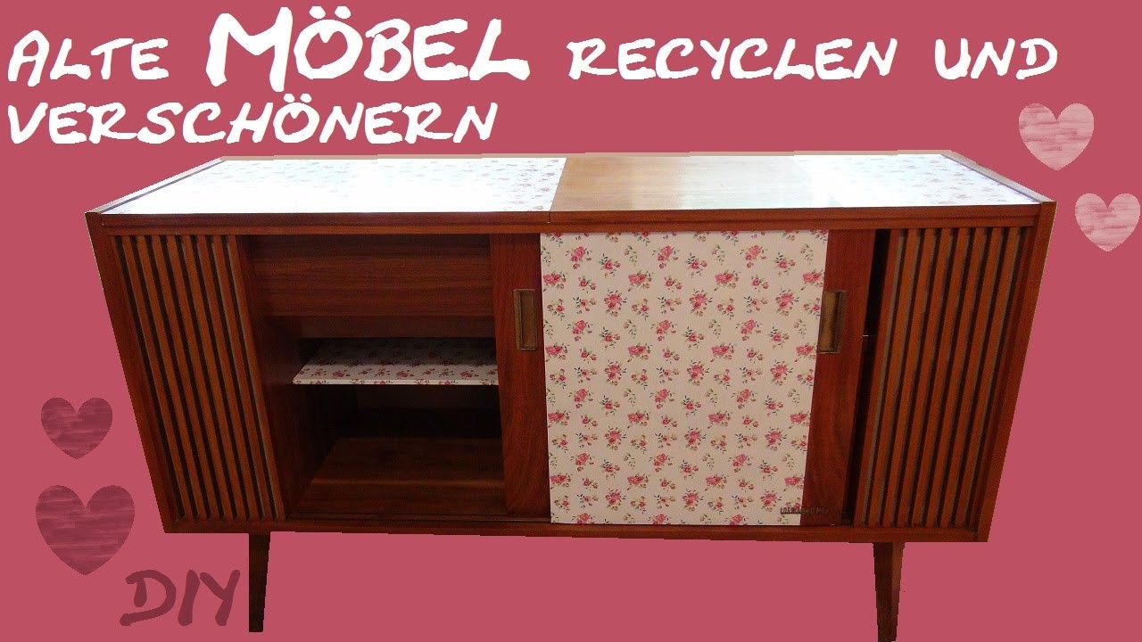 DIY Möbel - Ein alter Schrank bekommt einen neuen Look. Zimmer verschönern