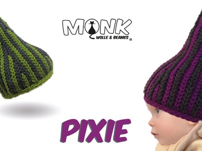 Mütze bosnisch häkeln - Pixie Babymütze - Kettmaschen häkeln