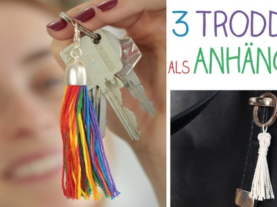 DIY 3 Troddel Accessoires Ketten, Schlüssel, Taschen - Anhänger Geschenk, Muttertag - alive4fashion