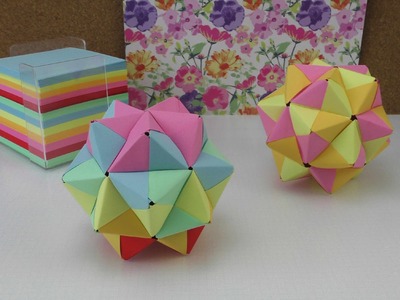 Origami Stern. modulares Origami Anleitung. 3D Stern aus Papier basteln