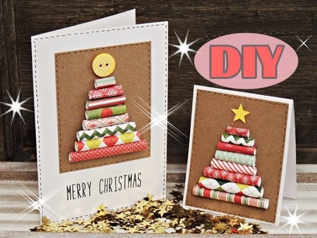 Weihnachtskarten selber basteln #3 - Weihnachtsbaum - Christmas Card DIY