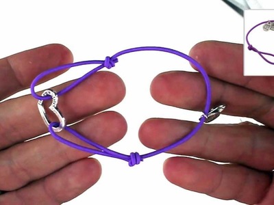 Bastelanleitung für ein Schiebeknoten Herz-Armband