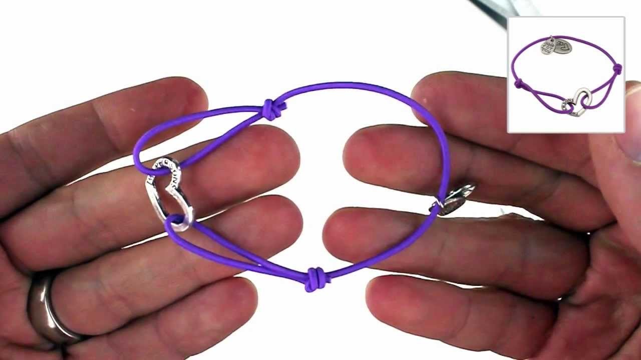 Bastelanleitung für ein Schiebeknoten Herz-Armband