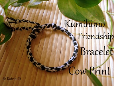 Kumihimo Friendship Bracelet Cow Print