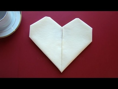 Servietten falten Herz - einfache Tischdeko zum Muttertag & Hochzeit