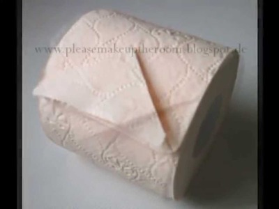 Toilettenpapier Spitze falten, how to fold toilet paper