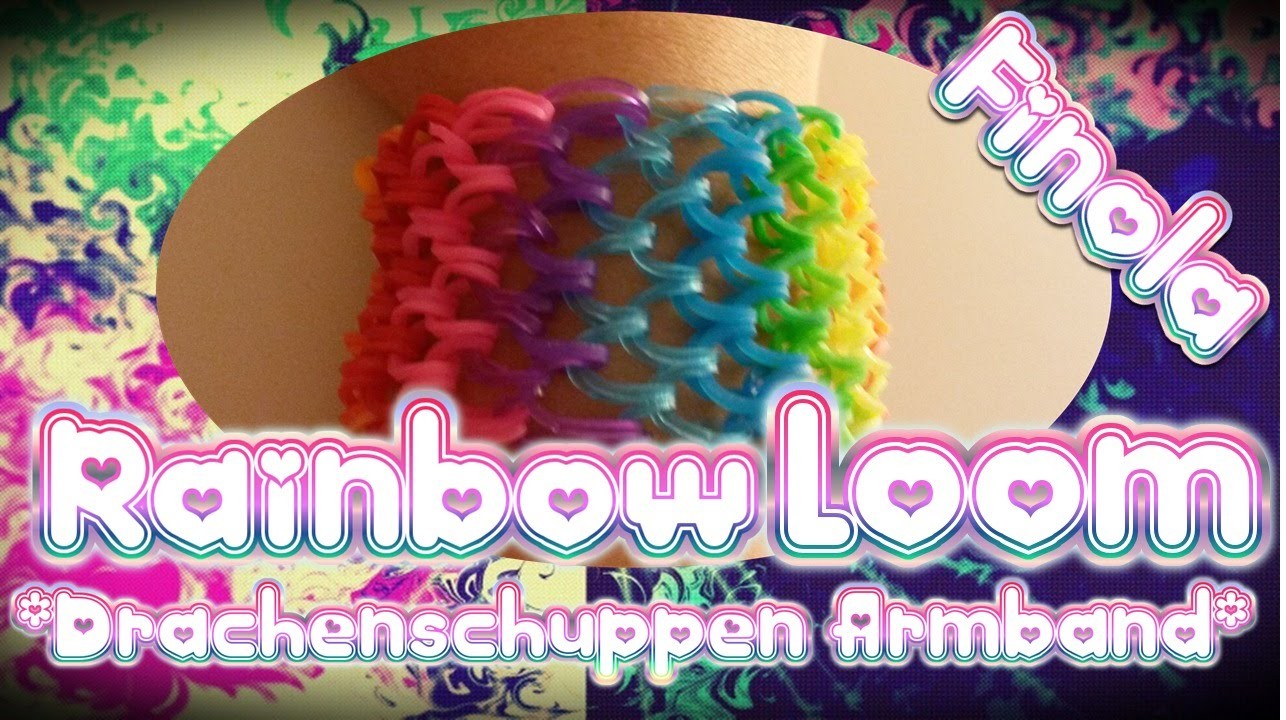 Rainbow Loom Drachenschuppen Armband Anleitung Deutsch. Loom Bands