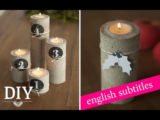 DIY: Cooler Adventskranz aus Beton. Advent wreath made of concrete | Deko Kitchen