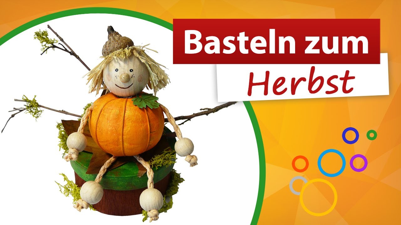 ♥ Basteln zum Herbst ♥  Kürbismännchen selber machen - trendmarkt24 Bastelshop