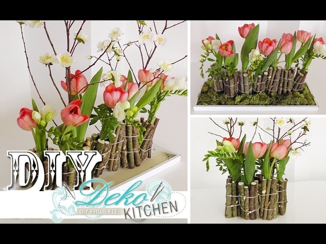 DIY: Ausgefallene Blumendeko mit Holz selber machen | Deko Kitchen